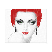 Roter vorangegangener Enchantress Leinwand Drucke