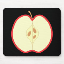 Rotes Apple halb Mauspads