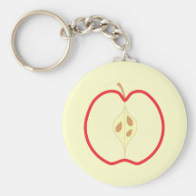 Rotes Apple halb Schlüsselband