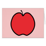Rotes Apple mit einem schwarzen Entwurf Grußkarte