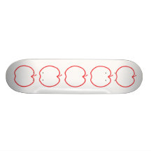 Rotes Apple umreißen Individuelle Skatedecks