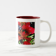 Rotes Bouganvilla Kaffeehaferl