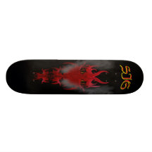 Rotes Drache-Kopf-Skateboard Individuelle Skateboards