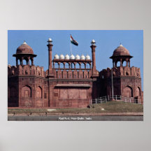 Rotes Fort, Neu-Delhi, Indien Posterdruck