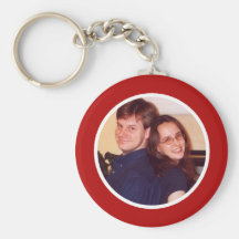Rotes Foto Keychain Schlüsselanhänger