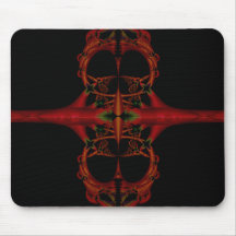 Rotes Fraktal Mauspads