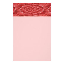 Rotes Imitat bördelte geometrisches Briefpapier Individuelle Büropapiere