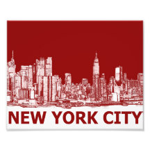 Rotes Kastanienbraun New York Kunstphoto