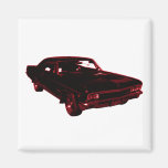 Rotes klassisches Auto Magnets