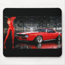 rotes Latex camero Mauspads