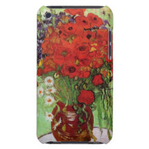 Rotes Mohnblumen- und Gänseblümchenipod-Kasten Van Case-Mate iPod Touch Case