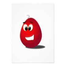 Rotes Osterei Ankündigung