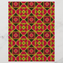 rotes Ostfolkloregewebemuster Vollfarbige Flyer