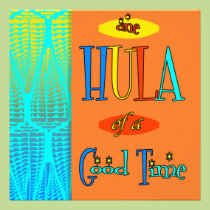 Rotes Retro Luau Hula eine der guten Zeit-Einladun einladungen