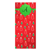 Rotes Schneemannmonogramm Karten Druck