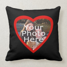 Rotes/schwarzes Herz-Foto-Rahmen-Gewohnheits-Kisse