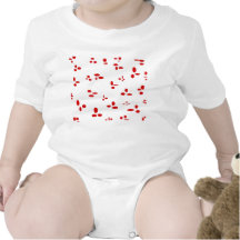Rotes Tatzen-T-Shirt Baby