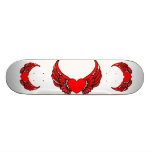 Rotgeflügeltes Herz-Skateboard Personalisiertes Deck