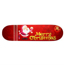 Rotillustration der frohen Weihnachten Skateboard Bretter