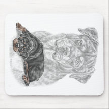 Rottweiler Hundeporträt Mousepads