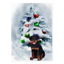 Rottweiler Weihnachtsgeschenke Visitenkarten