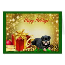Rottweiler Weihnachtskarten-Geschenke