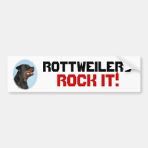 Rottweilers Felsen es! Autoaufkleber