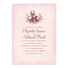 Rotwild-Lieblinge, die Einladung rosa Brown Weddin