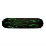 Rotwild-Schädel-Stammes- Tätowierung - Grün und Sc Skateboard Bretter