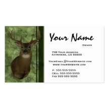 Rotwildtaxidermy-Visitenkarten ~ Grün
