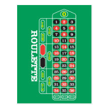 Roulette Postkarte