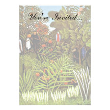 Rousseau - exotische Landschaft Personalisierte Einladungskarten