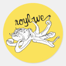 Roylwe Octo Runder Aufkleber