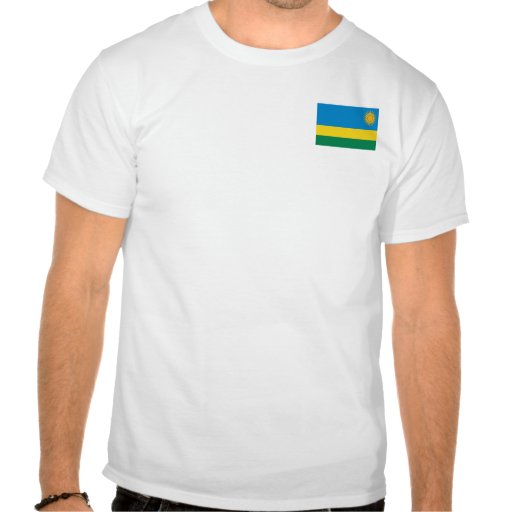 Ruanda-Flagge und Karten-T-Shirt