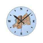 Ruanda-Karten-Uhr Wanduhren