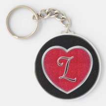 Rubin-und Onyx-Monogramm Keychain Schlüsselanhänger