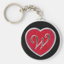 Rubin-und Onyx-Monogramm Keychain Schlüsselband