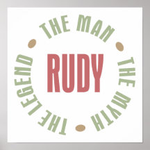 Rudy der Mann der Mythos die Legende Plakatdruck
