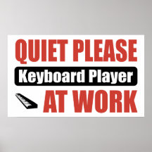 Ruhe-bitte Keyboarder bei der Arbeit Posterdrucke