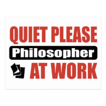 Ruhe-bitte Philosoph bei der Arbeit Postkarten