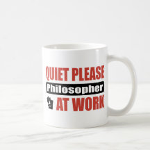 Ruhe-bitte Philosoph bei der Arbeit Tee Tasse