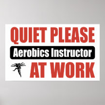 Ruhebitte Aerobics-Lehrer bei der Arbeit Plakatdruck