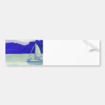 Ruhige einfache segelnde CricketDiane Ozean-Kunst Auto Sticker