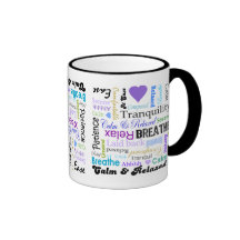 Ruhiger u. entspannender Typografiebecher der Ents Kaffeehaferl