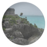 Ruine-Platte Tulum Mexiko Teller