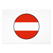 Runde Flagge Österreichs eingefaßt Individuelle Ankündigungen