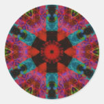 Runder Aufkleber des Kaleidoskops