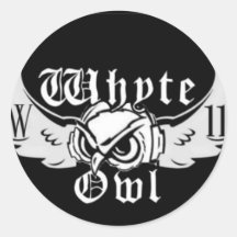 Runder Aufkleber des Whyte Eulen-Logos