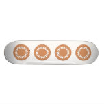 Rundes Rad-Muster-grafischer Entwurf Browns Personalisiertes Skateboarddeck