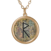 Rune-Halskette - Gold - Raidho